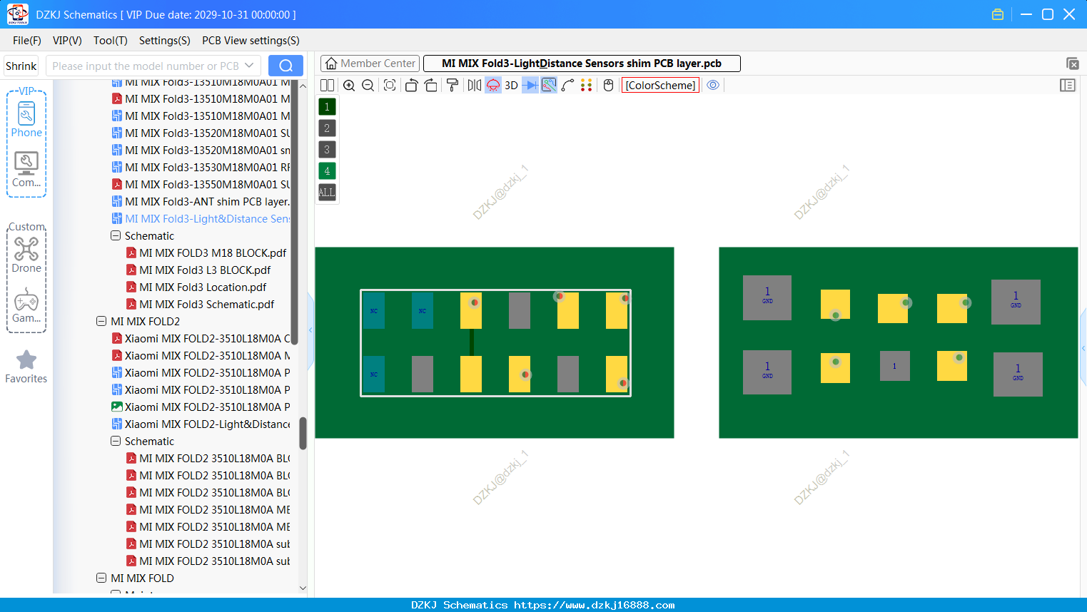 XiaoMi MI MIX Fold3-Light&Distance Sensors Shim PCB Layer